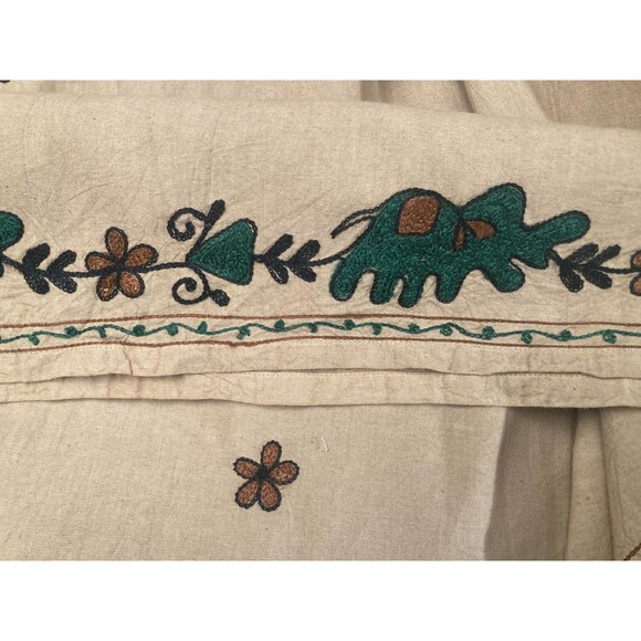 Vintage 80s Maxi Skirt 1980s Boho Cotton Retro Hippie Whimsigoth Size Large XL - Picture 3 of 8